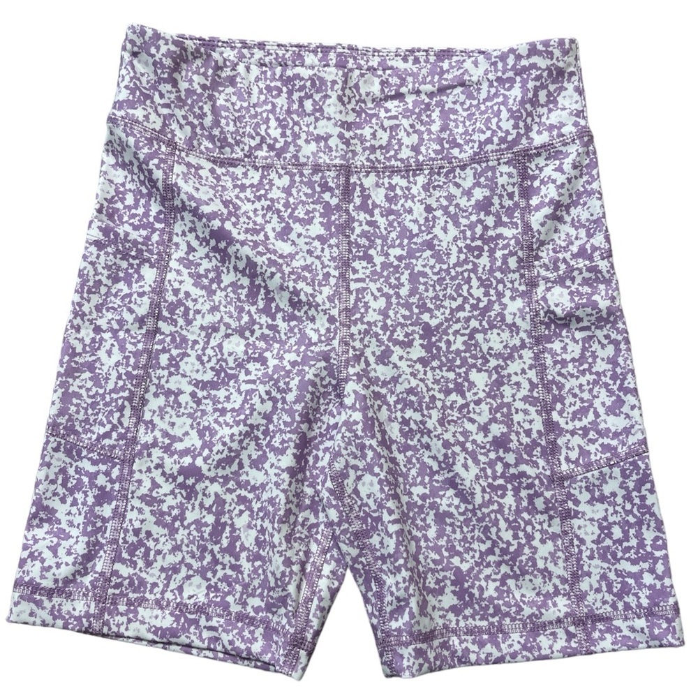 Zelos•🎉HP🥳 Girls Compression Bike Shorts Lavender White, Size XL,